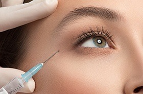 Patient receiving Botox injections