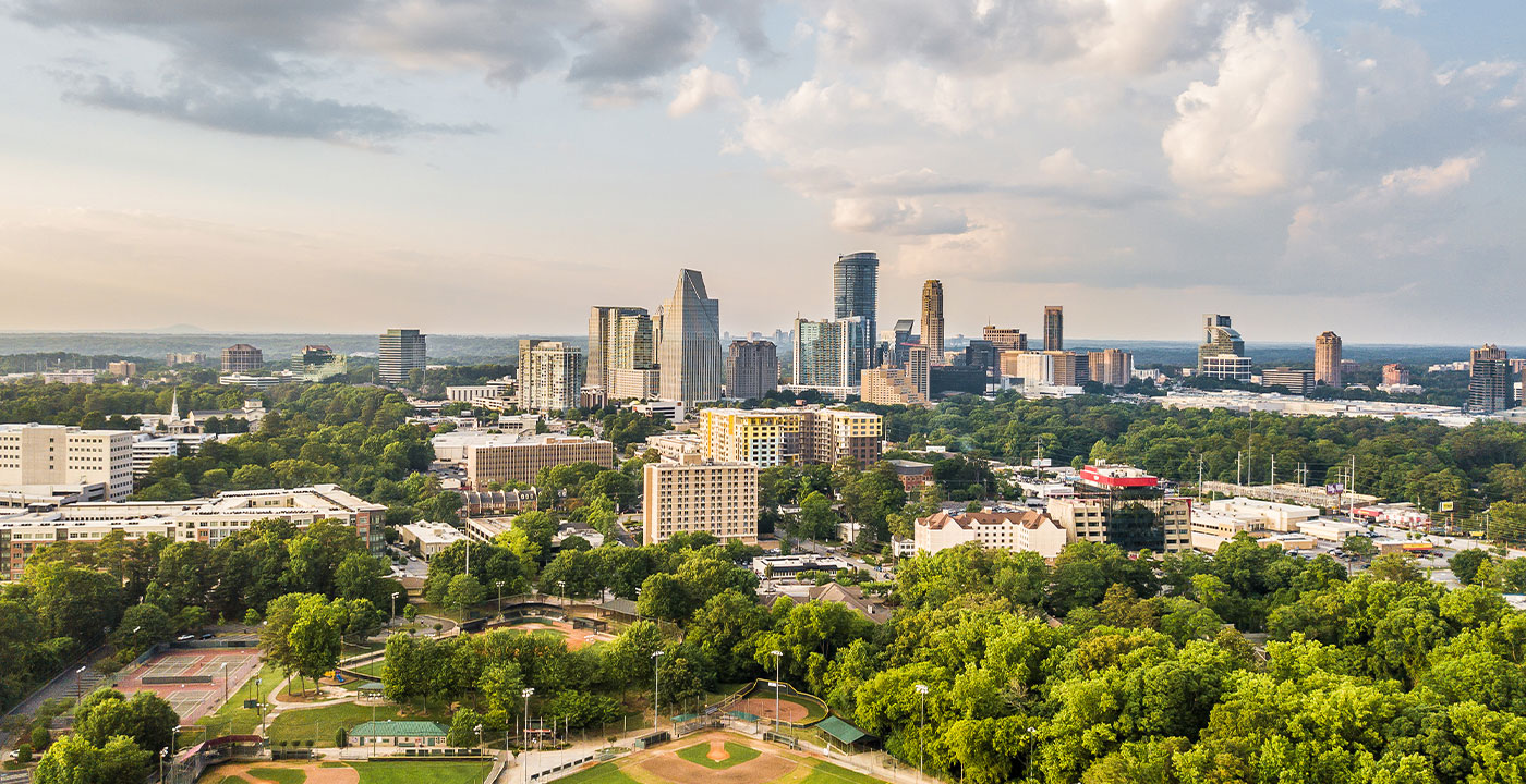 Atlanta skyline at night